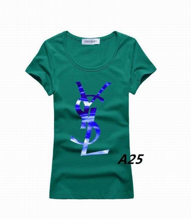 YSL short round collar T woman S-XL-190